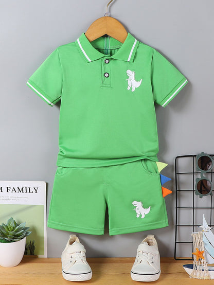 Bebê infantil menino definir roupas de verão casual esporte terno camisa polo