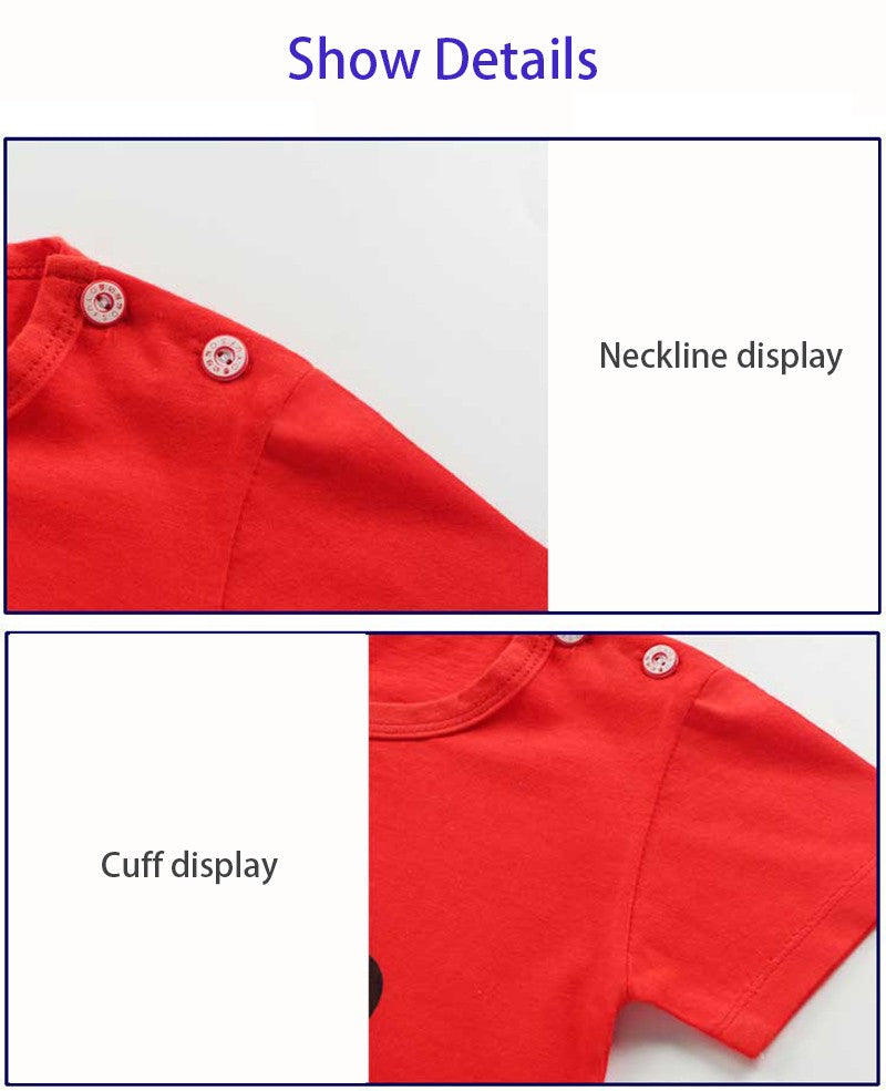 Crianças conjunto de roupas do bebê menino/menina camiseta + shorts roupas ver