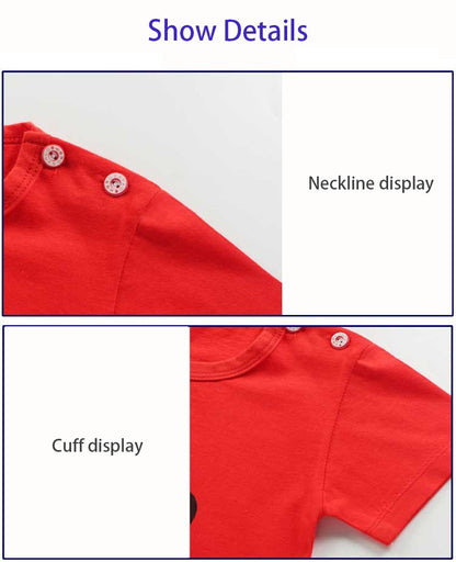 Crianças conjunto de roupas do bebê menino/menina camiseta + shorts roupas ver