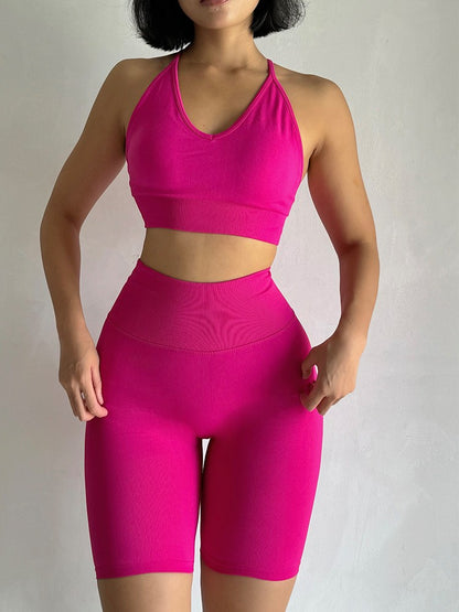 2 pçs conjuntos de yoga feminino cintura alta roupas de treino ginásio wear ro