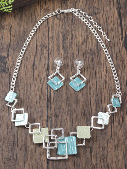 Moda simples gotejamento óleo geométrico conjuntos de jóias para acessórios