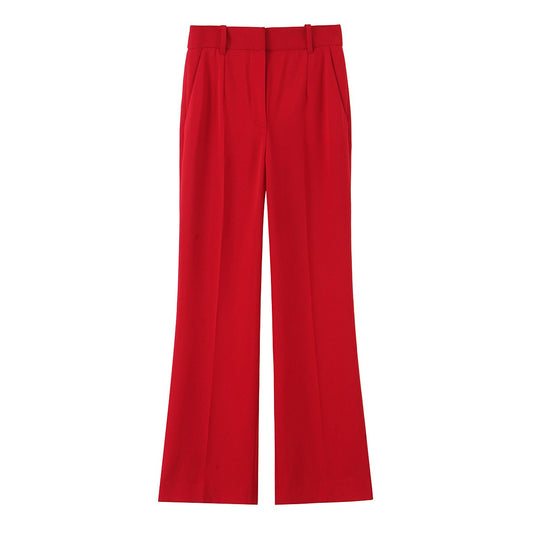 Trafza feminino romântico colete vermelho conjunto com decote em v com cinto ca
