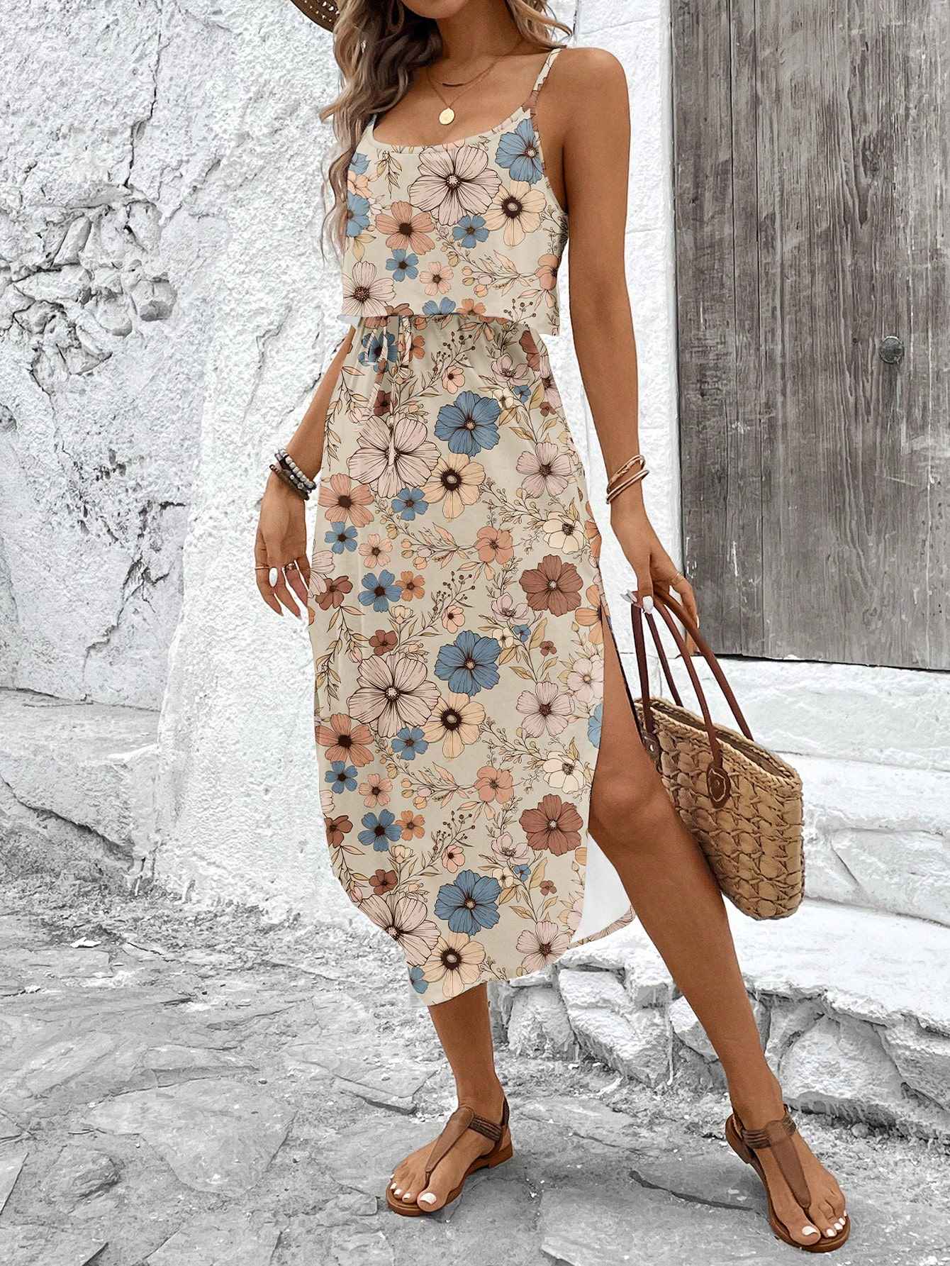 Colete camisola colorida meia saia conjunto de duas peças para o verão conjunt