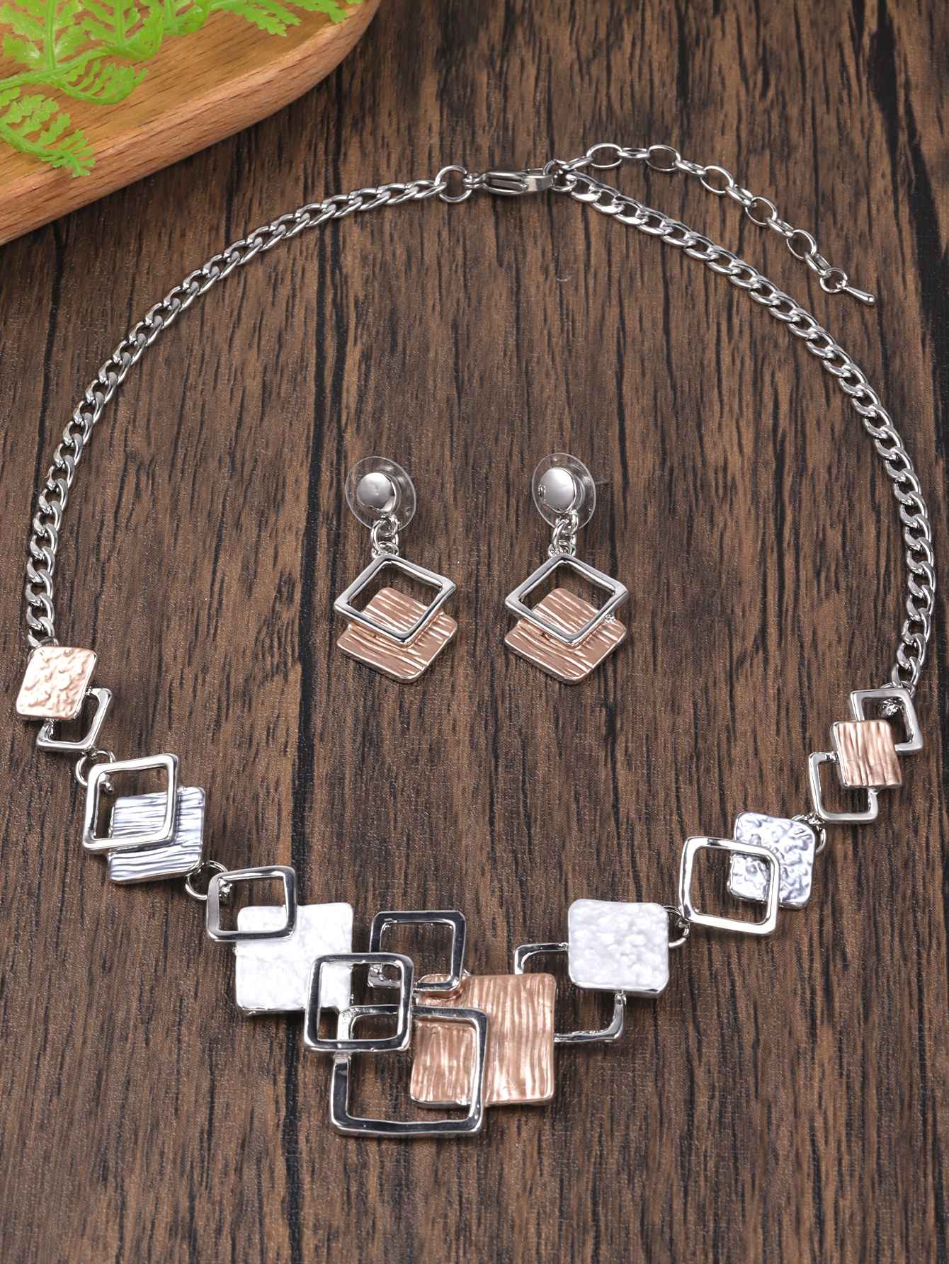 Moda simples gotejamento óleo geométrico conjuntos de jóias para acessórios