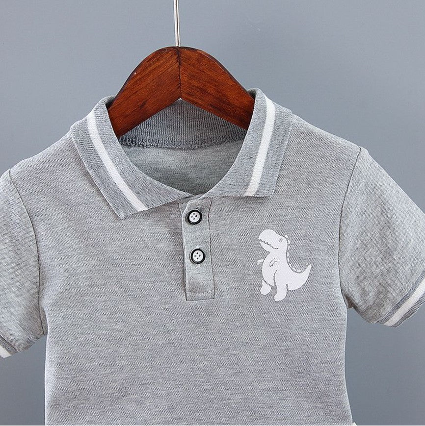 Bebê infantil menino definir roupas de verão casual esporte terno camisa polo