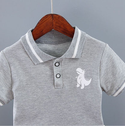 Bebê infantil menino definir roupas de verão casual esporte terno camisa polo