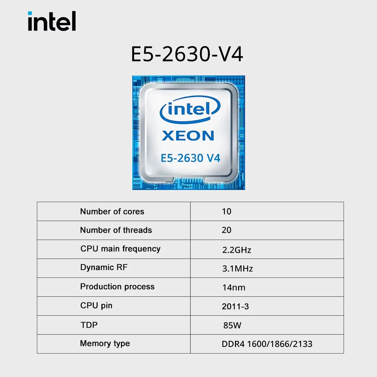Processador Intel Xeon E5-2630 V4 2.20ghz 10-core