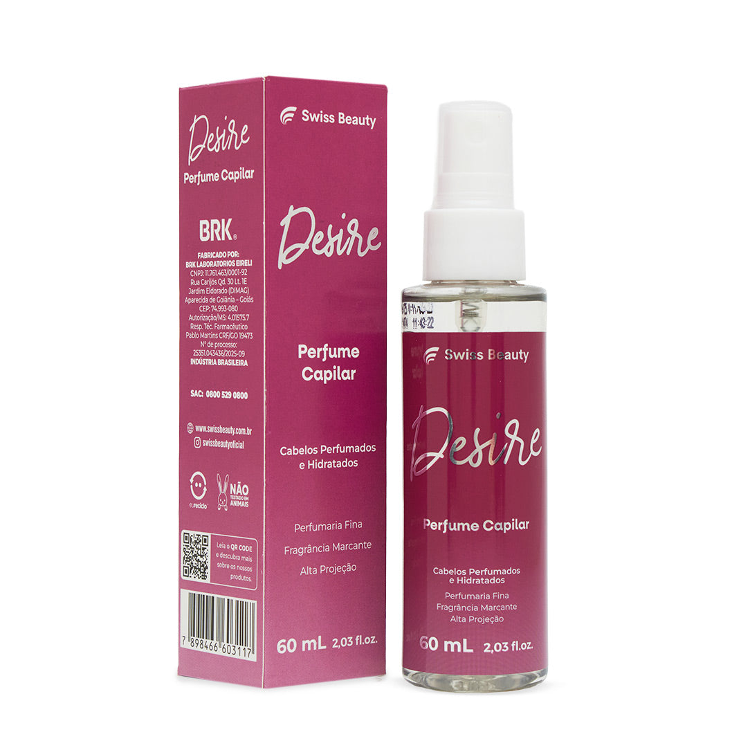 Perfume Capilar Desire Swiss Beauty 60ml